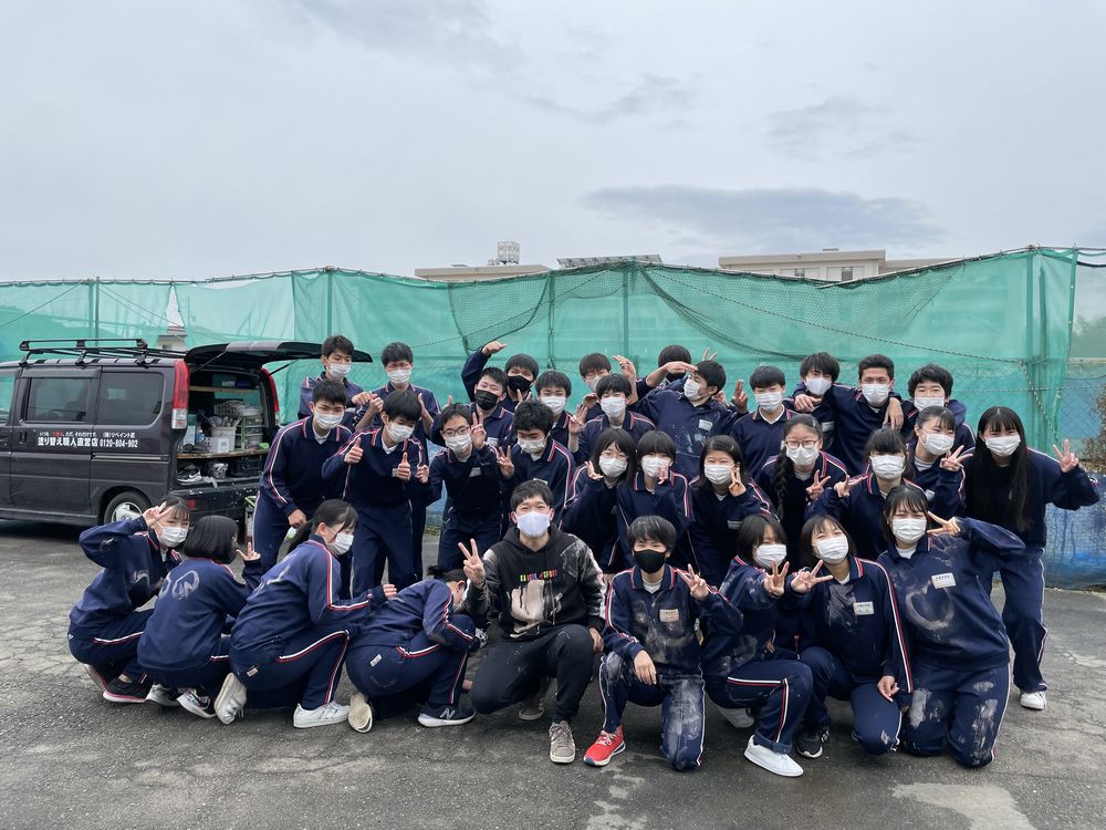 リペイント匠、久居中学ボランティア