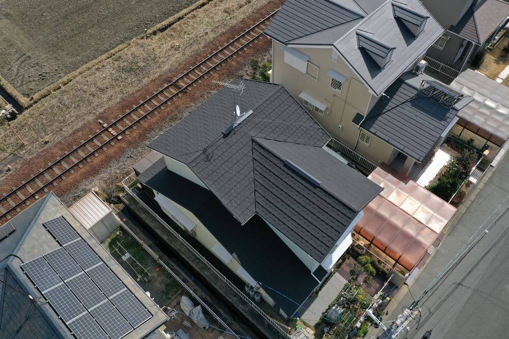 施工後(屋根) 3 (4) (1) リペイント匠、付帯部塗装、屋根カバー工法