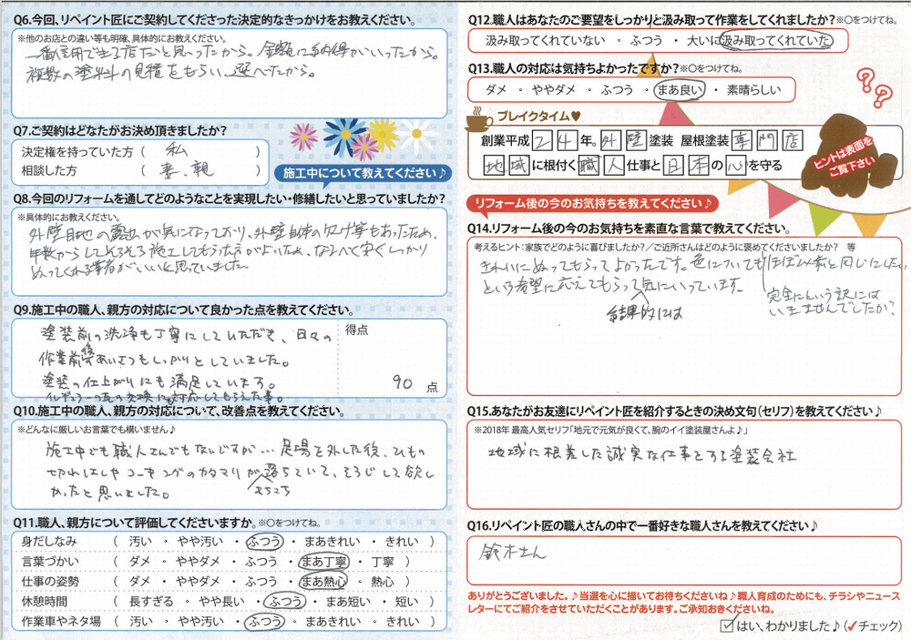 奈良県生駒市若松西S様【外壁塗装】フッ素