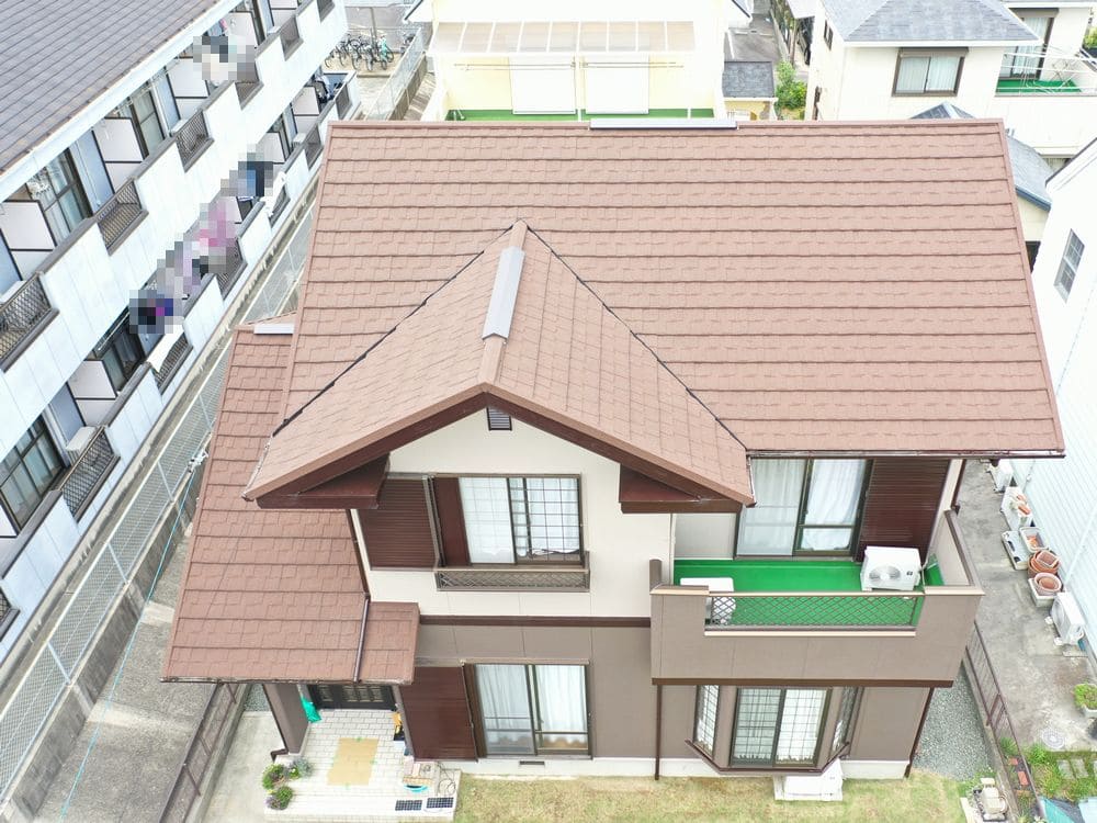 施工後_屋根_南 生駒市の外壁塗装、屋根カバー工事をリペイント匠が施工した写真
