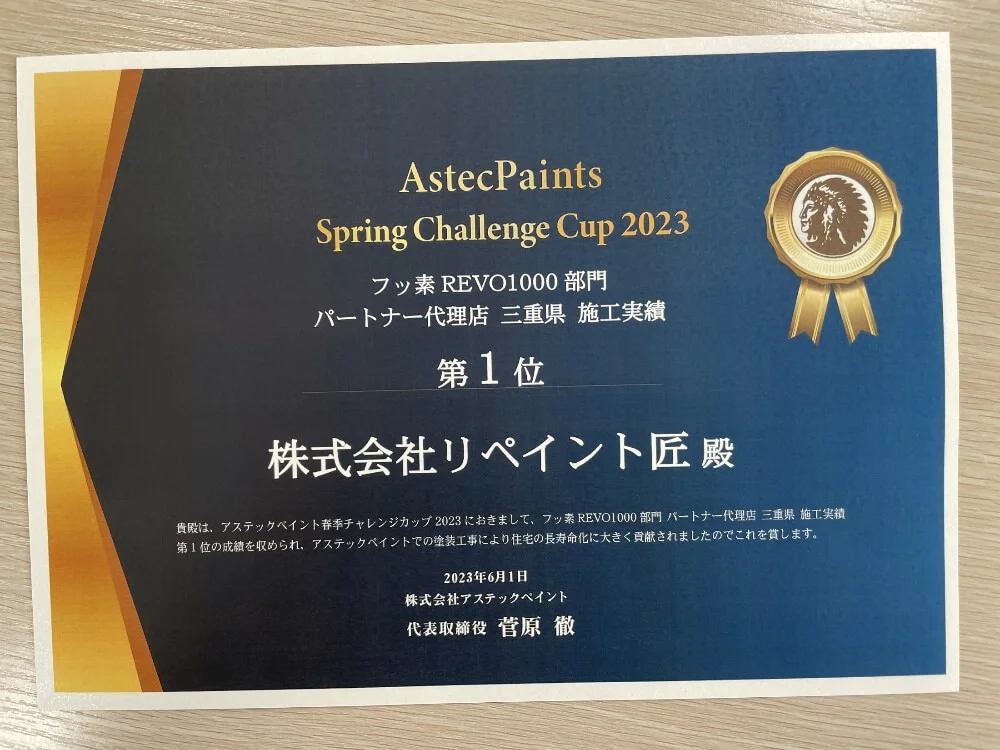 1234 アステックペイント表彰