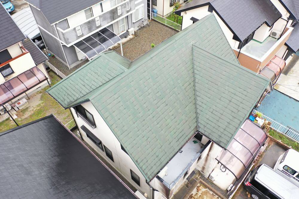 施工前(屋根) 2 (3) (1) 外壁塗装 屋根カバー工事 無機塗料 リペイント匠