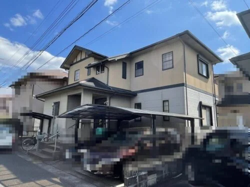施工前3-45-1-500x375 生駒市の外壁塗装をリペイント匠が施工した写真