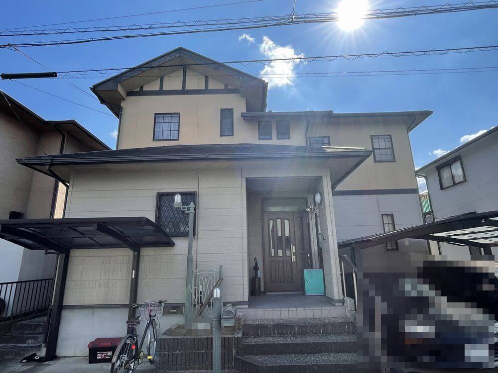 施工前1-43-1 生駒市の外壁塗装をリペイント匠が施工した写真