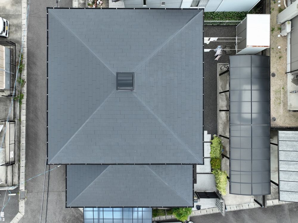 M様亀山施工後_屋根全体 生駒市 外壁塗装 リペイント匠