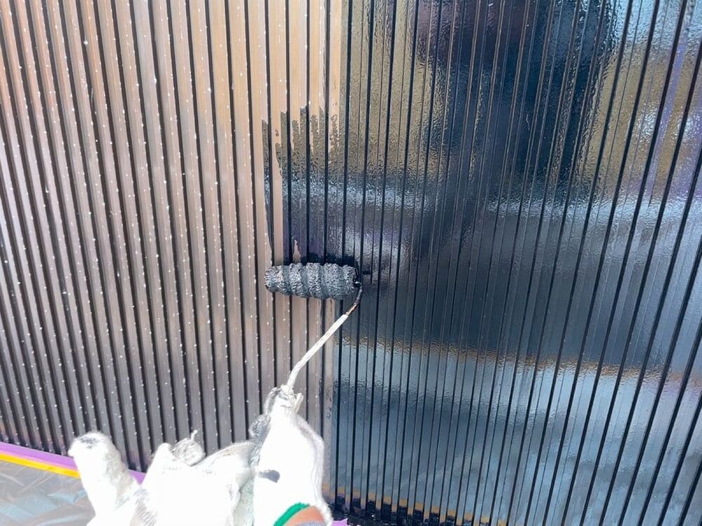 中塗り_軒天塗装 (1) 奈良市 外壁塗装 リペイント匠