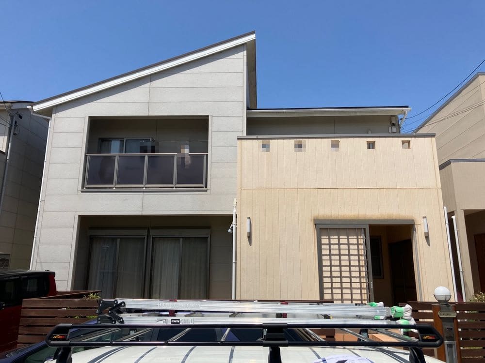 奈良市Y様_施工前_外壁全体 (1) 奈良市 外壁塗装 リペイント匠