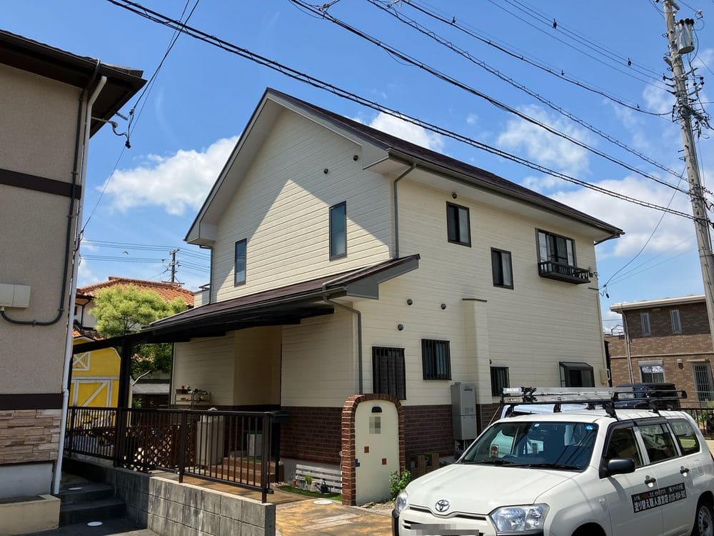 生駒市K様_施工後_外壁全体 (2) 生駒市 外壁塗装 リペイント匠
