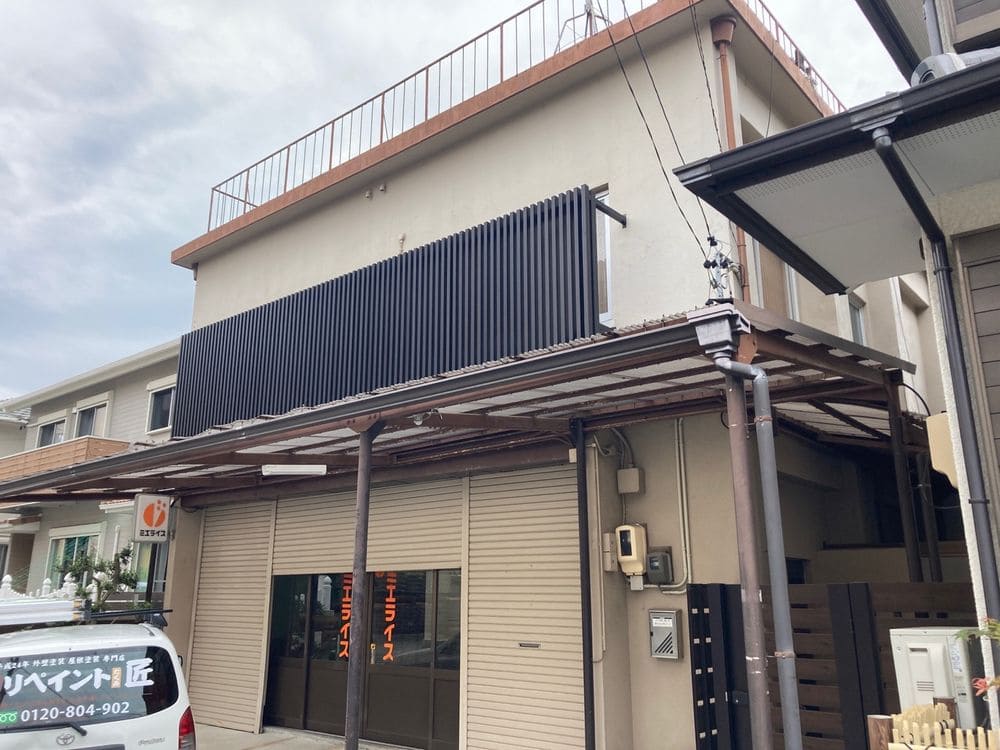 奈良市丸之内K様_施工前_外壁全体 (2) 奈良市 外壁塗装 リペイント匠
