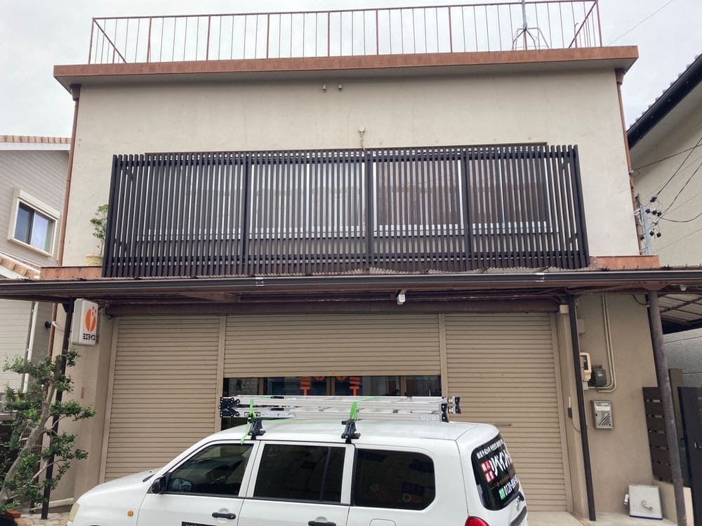 奈良市丸之内K様_施工前_外壁全体 (3) 奈良市 外壁塗装 リペイント匠