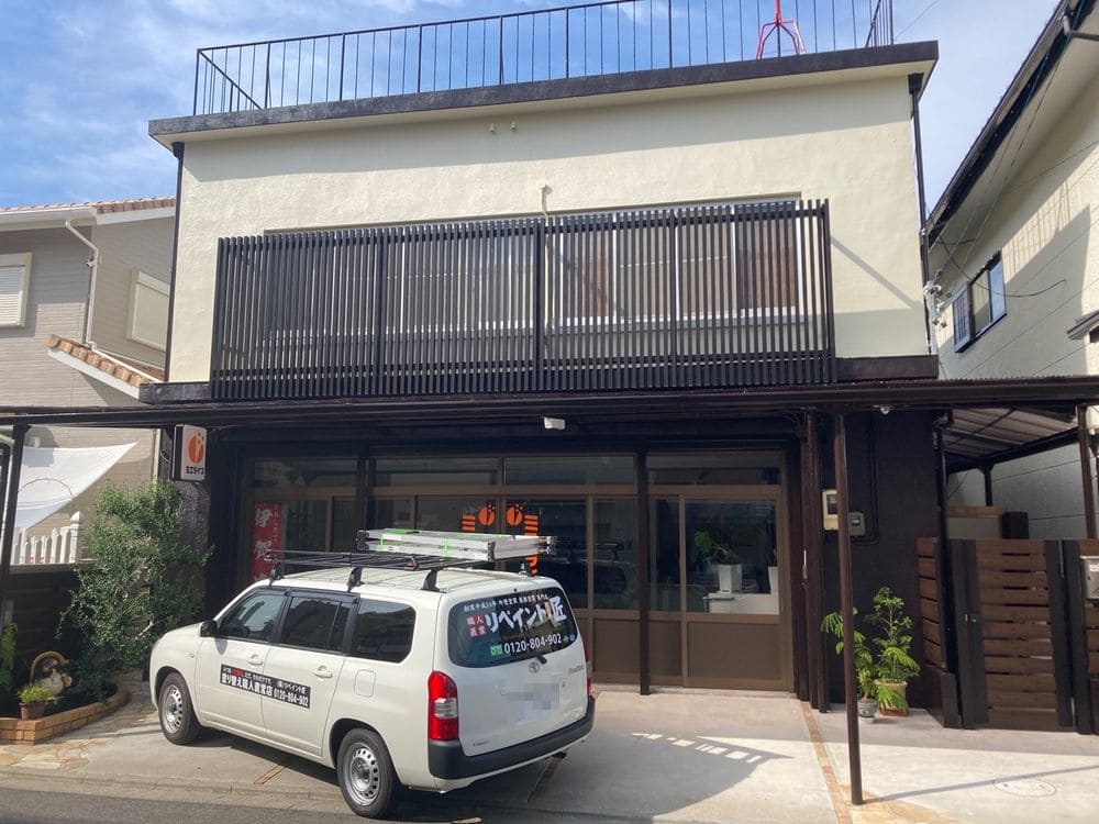 奈良市丸之内K様_施工後_外壁全体 (1) 奈良市 外壁塗装 リペイント匠
