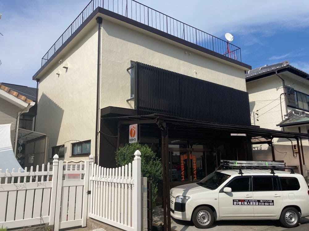 奈良市丸之内K様_施工後_外壁全体 (2) 奈良市 外壁塗装 リペイント匠