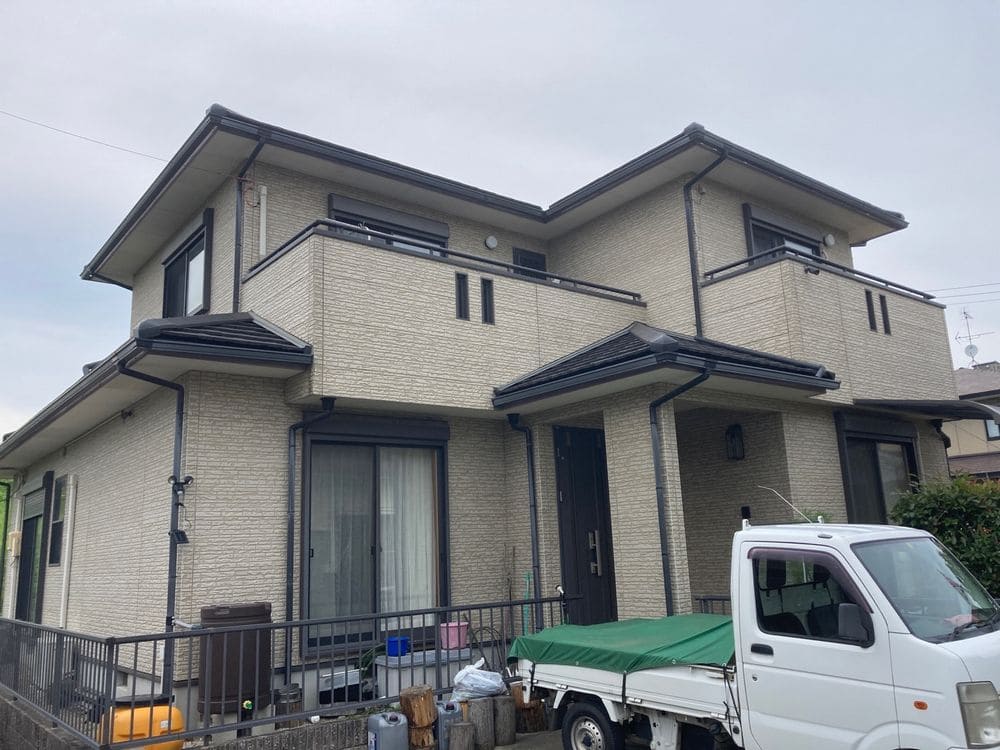 奈良市香良洲町O様_施工前_外壁全体 (3) 奈良市 外壁塗装 リペイント匠