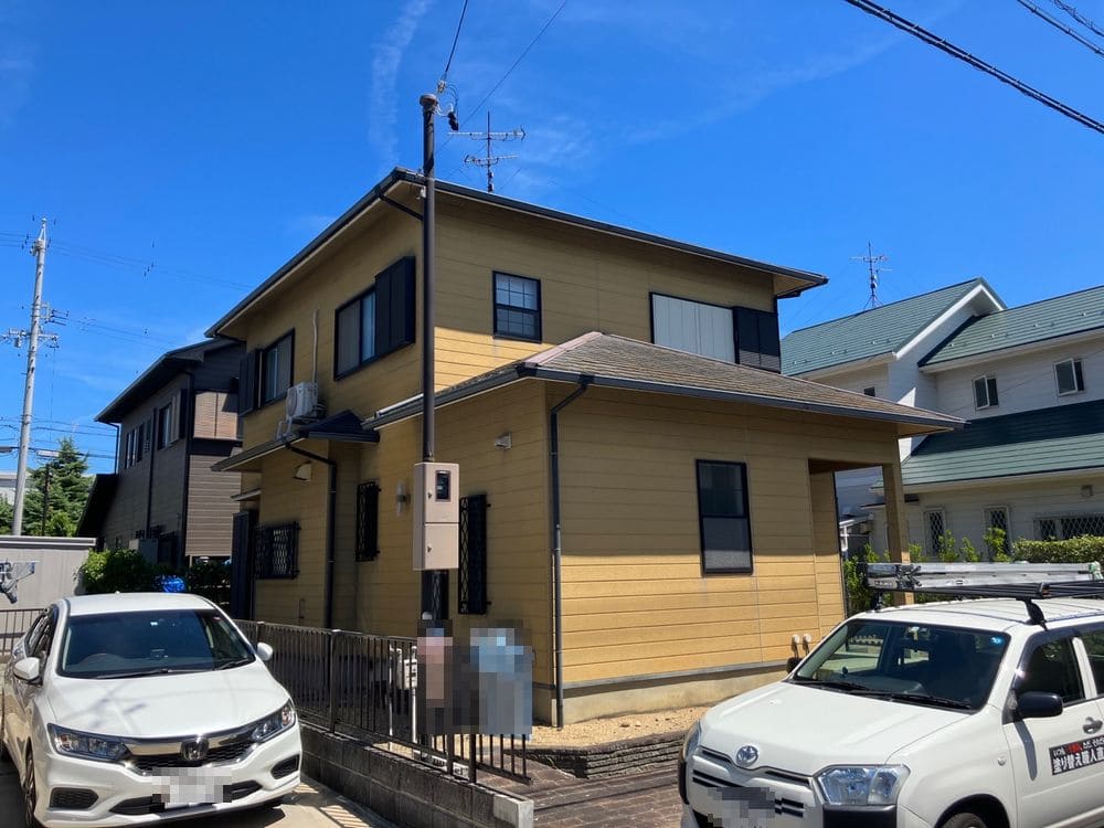 生駒市岸岡町T様_施工前_外壁全体 (3) 生駒市 外壁塗装 リペイント匠