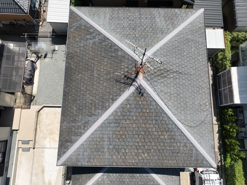 生駒市岸岡町T様_施工前_屋根全体 生駒市 外壁塗装 リペイント匠