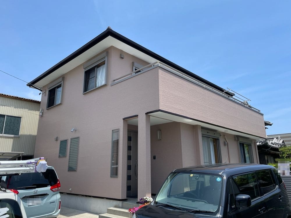 生駒市長太旭町K様_施工後_外壁全体 (2) 生駒市 外壁塗装 リペイント匠