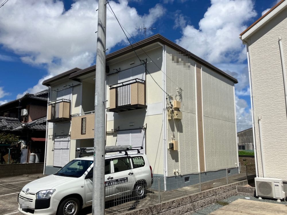 生駒市大池K様所有アパート_施工後_外壁全体 (1) 生駒市 外壁塗装 リペイント匠