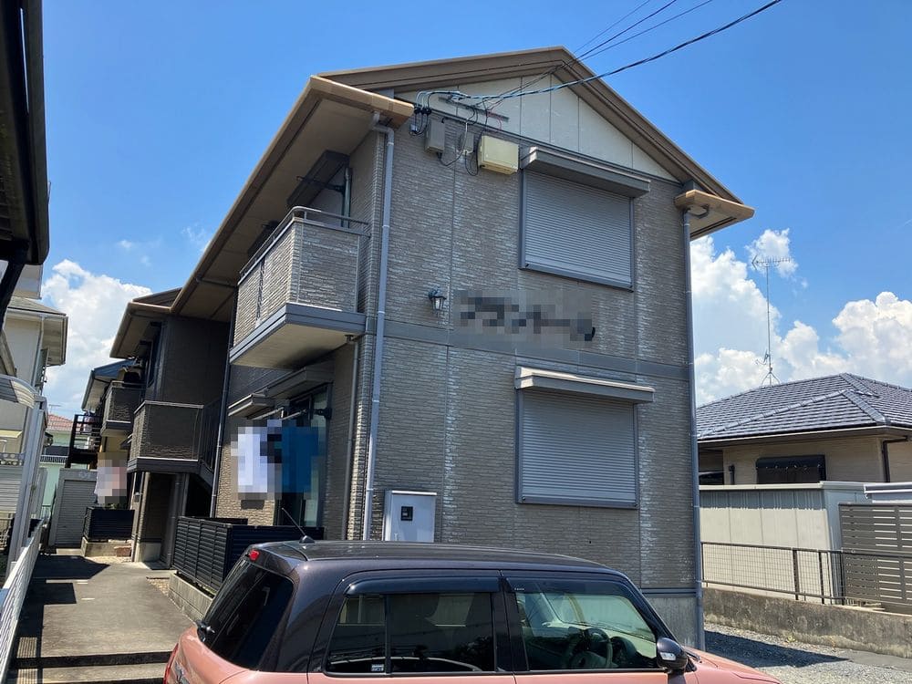 生駒市平野町N様所有アパート_施工前_外壁全体 (1) 生駒市 外壁塗装 リペイント匠
