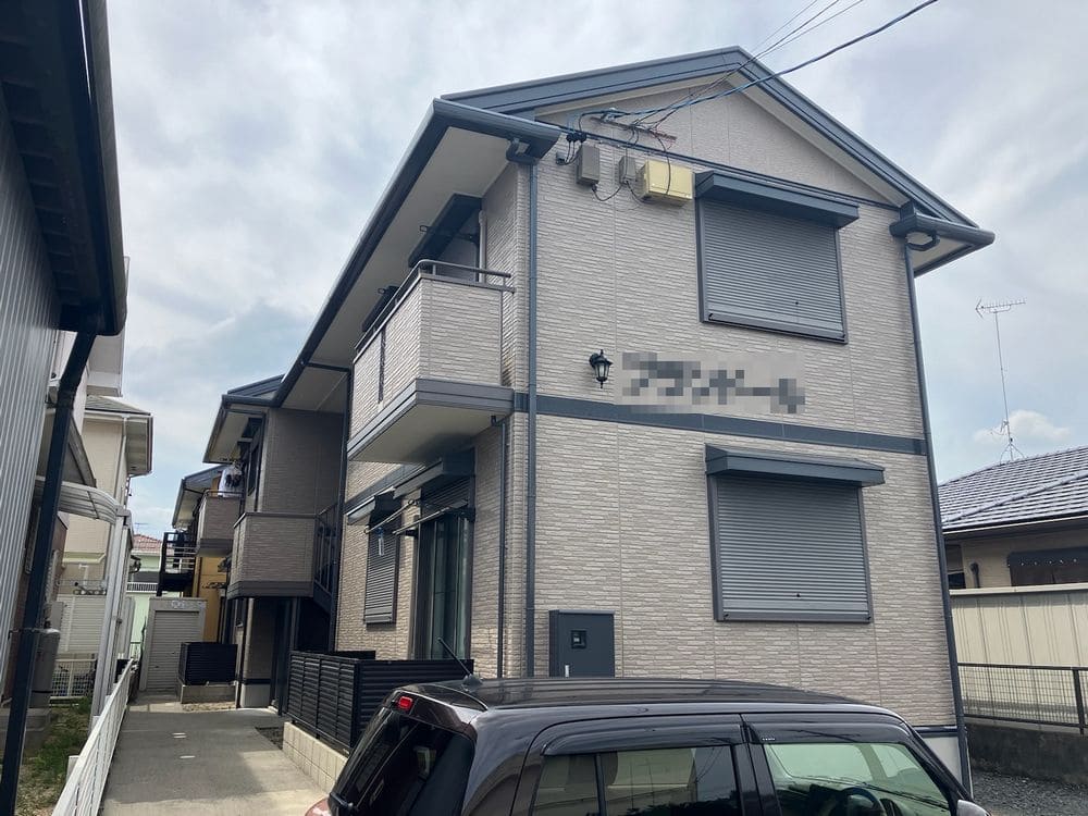 生駒市平野町N様所有アパート_施工後_外壁全体 (1) 生駒市 外壁塗装 リペイント匠