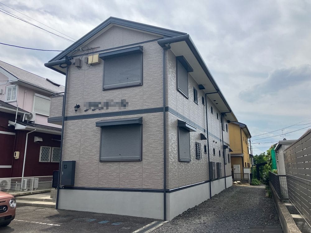 生駒市平野町N様所有アパート_施工後_外壁全体 (3) 生駒市 外壁塗装 リペイント匠