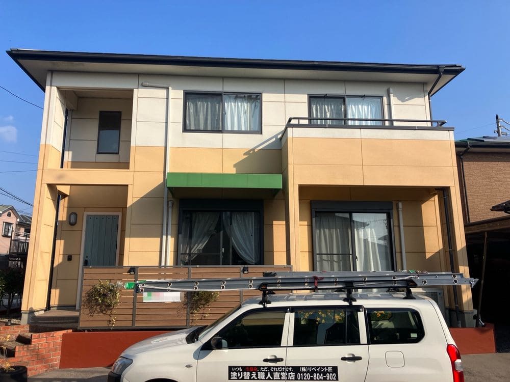 生駒市北玉垣町F様_施工前_外壁全体 (3) 生駒市 外壁塗装 リペイント匠