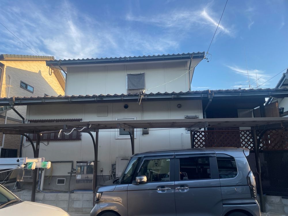 生駒市国府町I様_施工前_外壁全体 (1) 生駒市 外壁塗装 リペイント匠