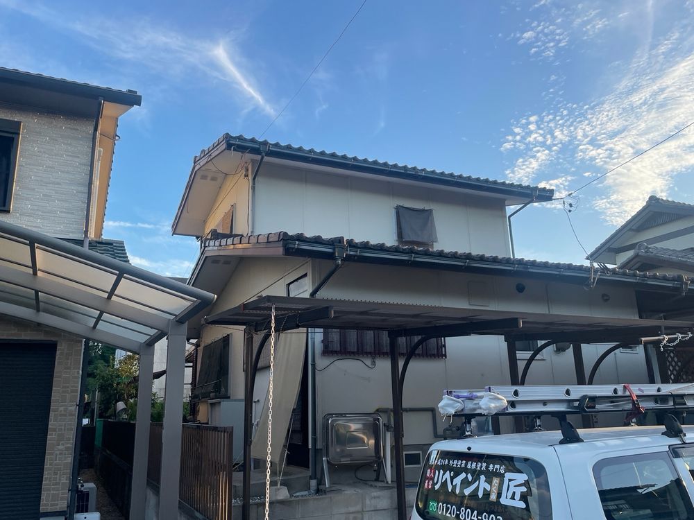 生駒市国府町I様_施工前_外壁全体 (2) 生駒市 外壁塗装 リペイント匠