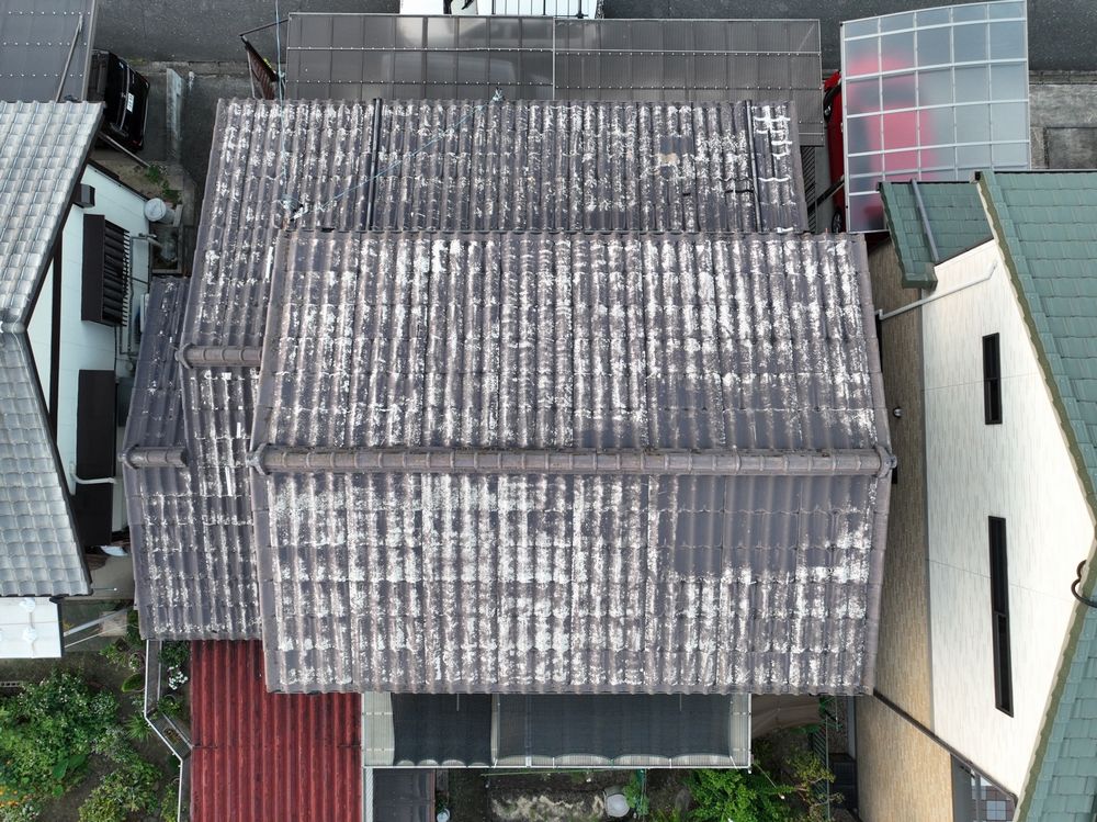 生駒市国府町I様_施工前_屋根全体 (2) 生駒市 屋根工事 リペイント匠