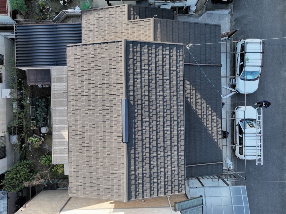 生駒市国府町I様_施工後_屋根全体 (2) 生駒市 屋根工事 リペイント匠