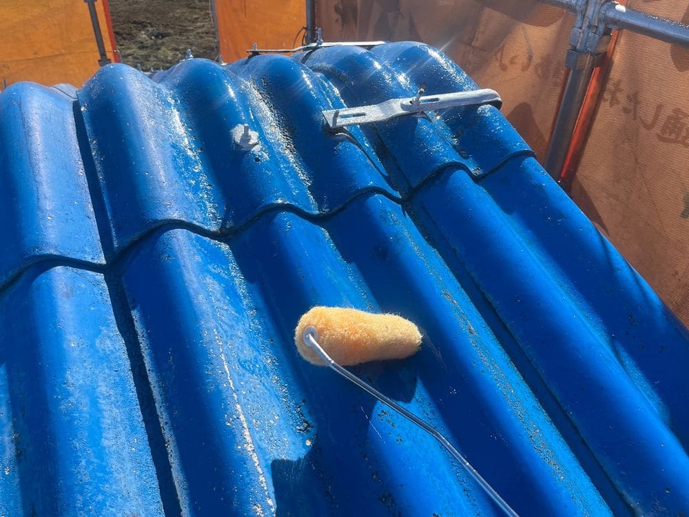 生駒市秋永町I様_下塗り_屋根塗装 生駒市 外壁塗装 リペイント匠