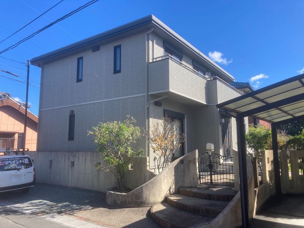 奈良市河芸町S様_施工前_外壁全体 奈良市 外壁塗装 リペイント匠