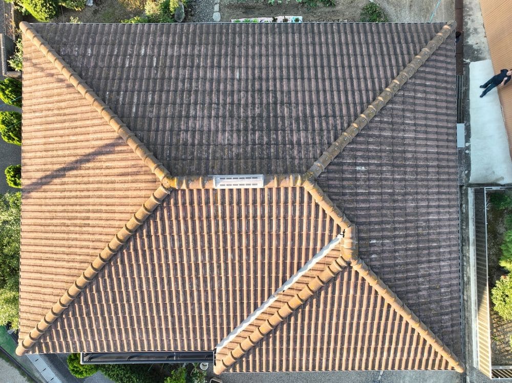 生駒市一之宮M様_施工前_屋根全体 生駒市 外壁塗装 リペイント匠