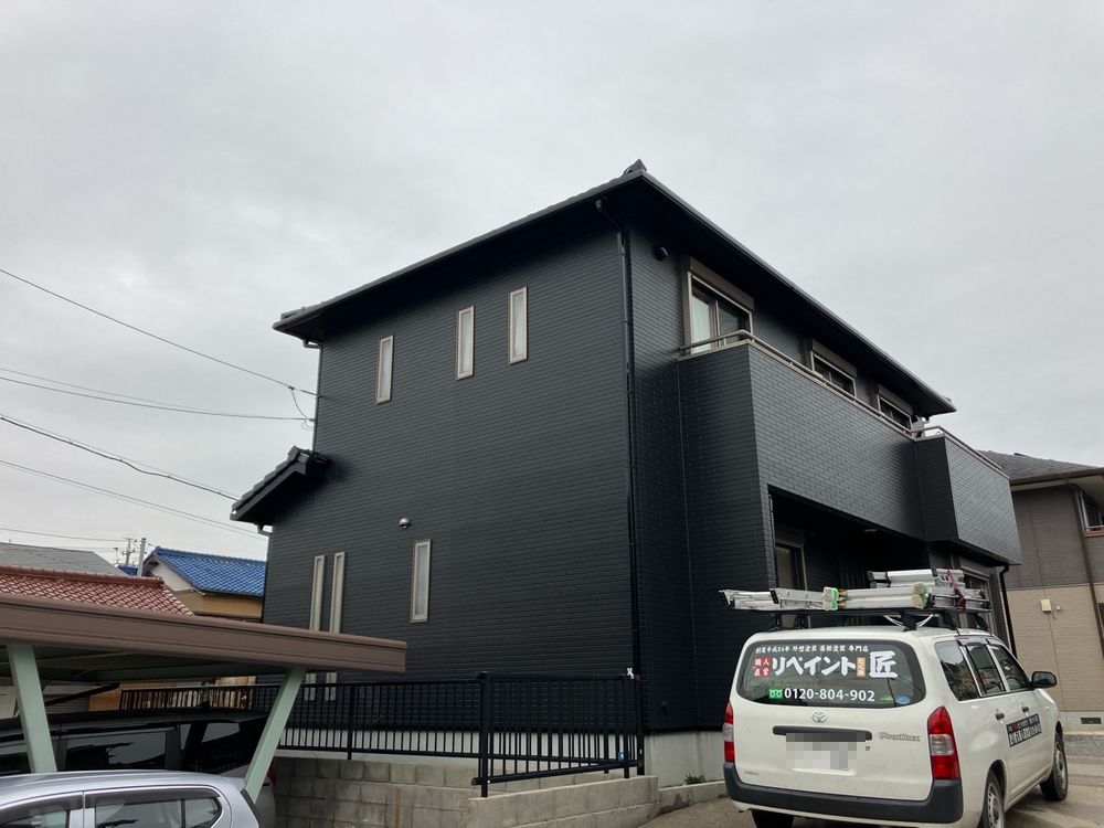 奈良市別名I様_施工後_外壁全体 (2) 奈良市 外壁塗装 リペイント匠