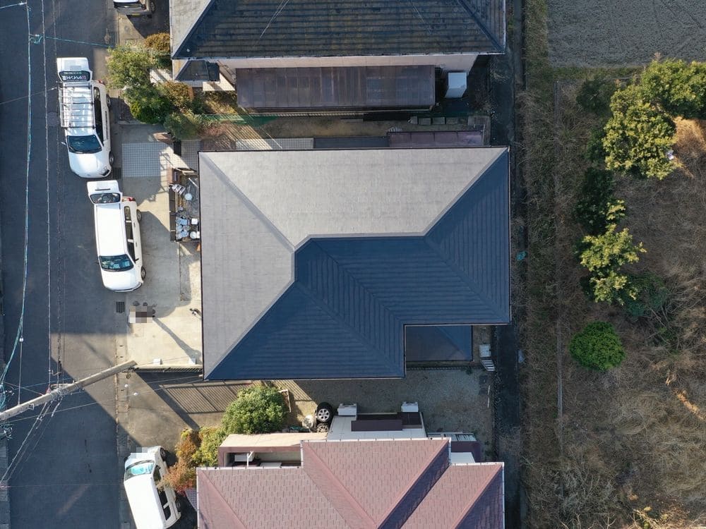 屋根施工後 生駒市 外壁塗装 リペイント匠