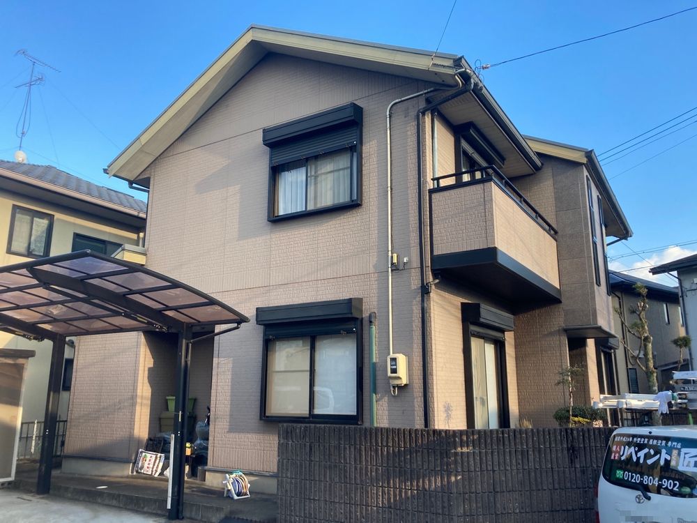 奈良市一志町H様_施工前_外壁全体 (1) 奈良市 外壁塗装 リペイント匠
