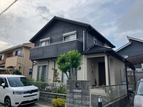 奈良市夢が丘O様_施工前_外壁全体-3-500x375 奈良市 外壁塗装 リペイント匠