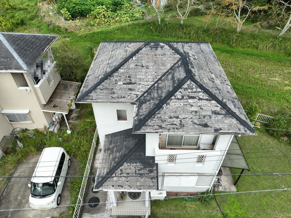 橿原市阿保S様_施工前_屋根全体1 橿原市 屋根工事 リペイント