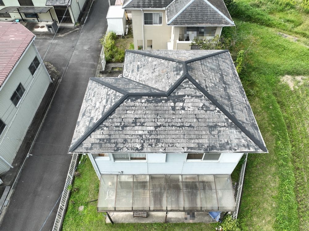 橿原市阿保S様_施工前_屋根全体2 橿原市 屋根工事 リペイント