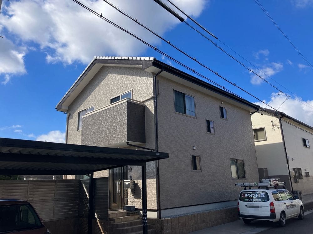 生駒市東磯山Y様_施工後_外壁全体 (1) 生駒市 外壁塗装 リペイント匠