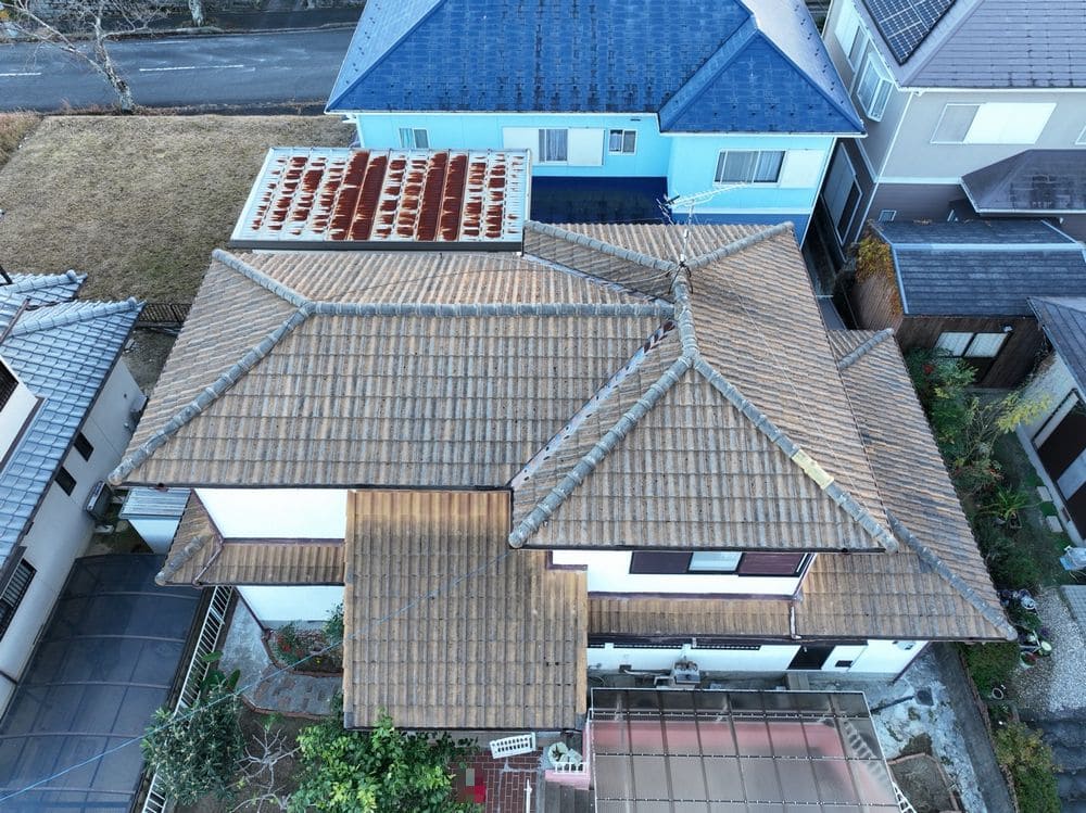 橿原市さつき台K様_施工前_屋根全体 橿原市 外壁塗装 リペイント匠