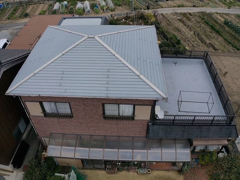 生駒市算所O様_施工前_屋根全体 生駒市 外壁塗装 リペイント匠