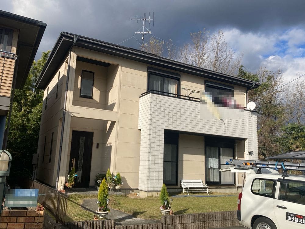 橿原市Y様_施工前_外壁全体 (3) 伊賀橿原市 外壁塗装 リペイント匠