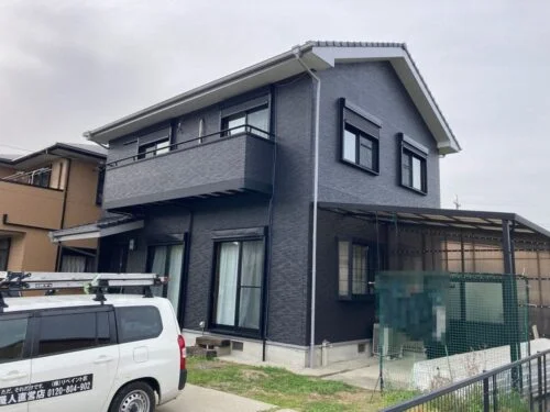 施工後_外壁全体-2-4-500x375 生駒市 外壁塗装 リペイント匠