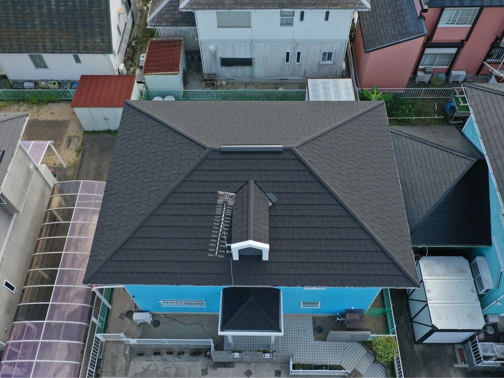 施工後_屋根全体 奈良市 屋根工事 リペイント匠