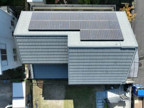 奈良市の屋根塗装をリペイント匠が施工した写真