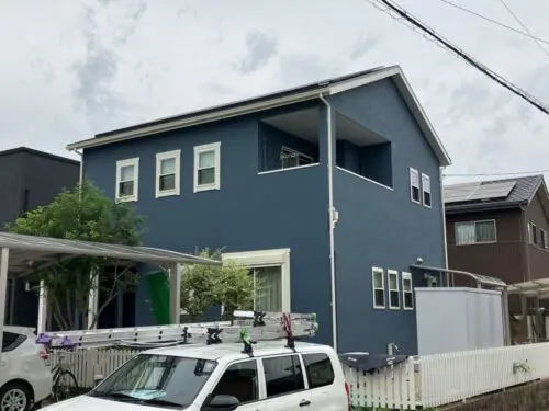 生駒市N様_施工後_外壁全体-500x375 生駒市 外壁塗装 リペイント匠