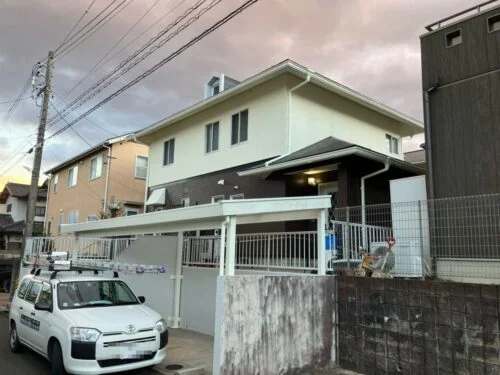 S様(奈良市)_施工後_外壁全体3-500x375 奈良市の外壁塗装、屋根塗装をリペイント匠が施工した写真