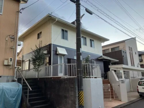 S様(奈良市)施工後_外壁全体2-500x375 奈良市の外壁塗装、屋根塗装をリペイント匠が施工した写真