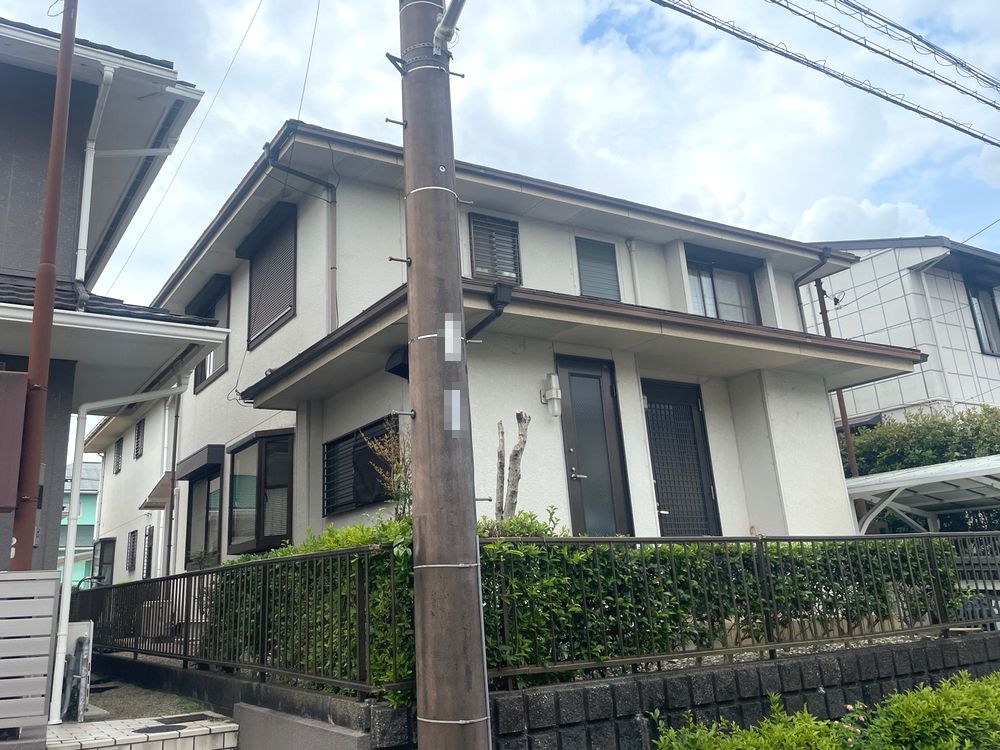 ■奈良市の外壁塗装をした例　奈良市の外壁塗装をリペイント匠が施工した写真