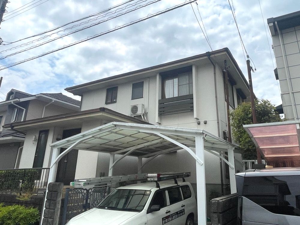 ■奈良市の外壁塗装をした例　奈良市の外壁塗装をリペイント匠が施工した写真